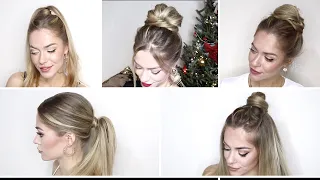 5 ИДЕЙ КРАСИВЫХ И ПРОСТЫХ ПРИЧЕСОК НА КАЖДЫЙ ДЕНЬ | 5 EASY EVERYDAY HAIRSTYLES FOR LONG/MEDIUM HAIR