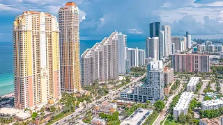 Sunny Isles Beach Florida. Miami Beach Florida 4K HDR Walking Tour