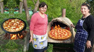 Cooking Campfire Pizza Without Oven - The Best Pizza You'll Ever Eat