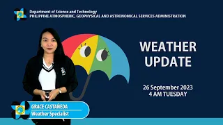 Public Weather Forecast issued at 4AM |  September 26, 2023