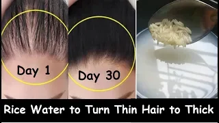 Apply Rice Water Daily & Turn Thin Hair to Thick Hair in 30 Days - Double Hair Growth & Long Hair