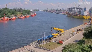 Live Shipping Movements At The Port Of Gdansk Poland. Cam B.  #D9Beats #ASMR