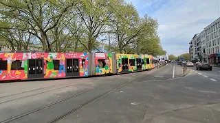 KVB - Testfahrt mit 90 Meter langen Stadtbahnen auf der Ost-West-Achse, Köln