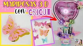 COMO HACER MARIPOSAS PAPEL 3D 😍 CON CRICUT MAKER // HOW TO MAKE A PAPER BUTTERFLY WITH CRICUT MAKER