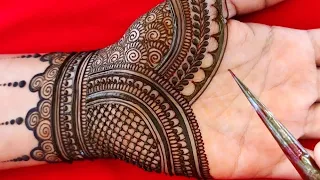 Easy bridal mehndi |New Latest Dulhan wedding mehndi design ||Front Hand Bridal mehandi