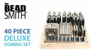 Beadsmith 40-Piece Deluxe Doming Set (36 Punches, 4 Design Blocks)  Create Curves & Domes in Metal