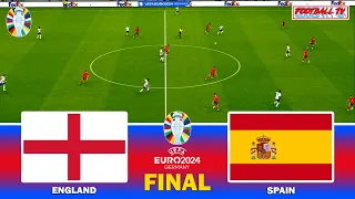 ENGLAND vs SPAIN | UEFA EURO 2024 FINAL | Full Match & All Goals | eFootball PES Gameplay