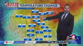 Clouds and temperatures increasing in Utah