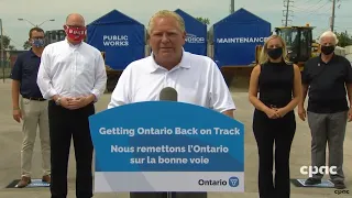 Ontario Premier Doug Ford provides COVID-19 update in Windsor – August 13, 2020