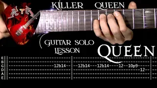 Killer Queen Guitar Solo Lesson - Queen (with tabs)