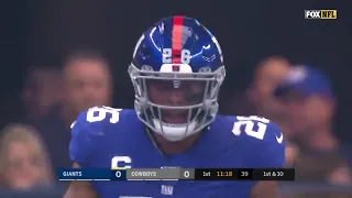 Saquon Barkley gets 59 yards on his first touch of the season- Giants vs. Cowboys