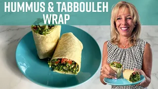 Oil-Free Hummus and Tabbouleh Wrap  | Kathy's Vegan Kitchen