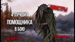 Skyrim 4 ЛУЧШИХ ПОМОЩНИКА В БОЮ! Самые сильные монстры и последователи (не компаньоны)