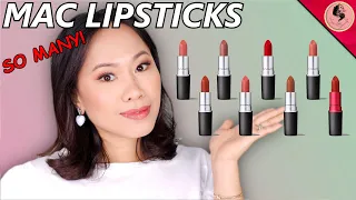 8 SHADES OF MAC LIPSTICKS YOU SHOULD TRY! Ruby woo, Mocha,Whirl,Taupe,and more..