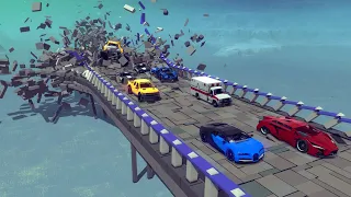 Satisfying Destruction Madness! #8 Feat. Cars on a Destructible Bridge | Besiege