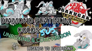 BAKUGAN LEGENDS: Platinum DIAMOND Colossus Unboxing & Comparison (Pro TCG Evo discussion)