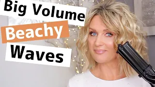 Big Volume Beachy Waves on Short Fine Bob