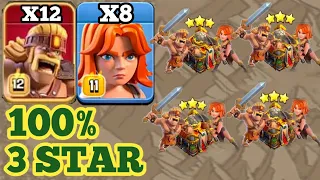 super barbarian valkyrie attack strategy II best th16 attack strategy in clash of clans