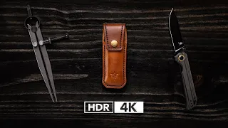 Making Leather Knife Sheath | ASMR | HDR 4k