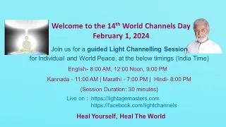 Guided Light Channelling Session on 14th World Channels Day, February 1, 2024, in English