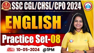 SSC CPO English Class | SSC CGL English Practice Set 08 | SSC CHSL English Class By Kiran Mam