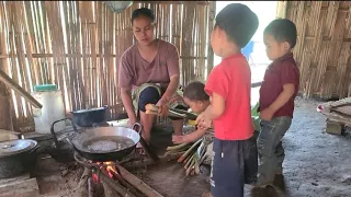 Heavy rain and wind came to the kitchen of a single mother with three ruined children