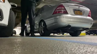 06 Mercedes Benz c230 Sport  (2.5L)cold start with muffler delete.