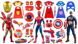 Spider-man，Iron Man Toys Collection Unboxing Review-Cloak，Mask，gloves，pistol，Shield，Laser sword