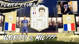 FIFA 20 - BASE ICON 91 ZIDANE PLAYER REVIEW!!