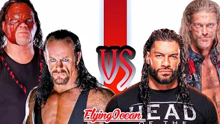 WWE Roman Reigns & Edge vs The Undertaker & Kane | Wwe Tornado Tag Team Match | #wwe #wwe2k