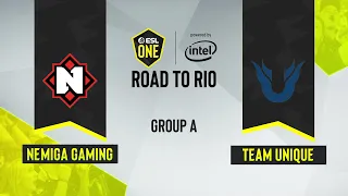 CS:GO - Team Unique vs. Nemiga Gaming [Dust2] Map 2 - ESL One: Road to Rio - Group A - CIS