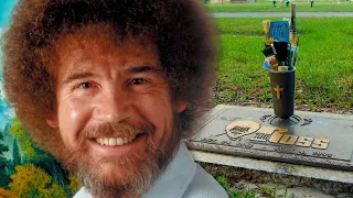 The grave of television artist Bob Ross