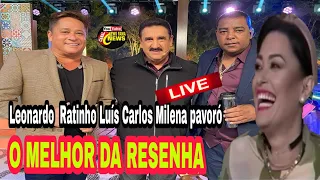 O melhor da resenha da Live com Ratinho Leonardo Luiz Carlos do Raça Negra e Milena Pavorô