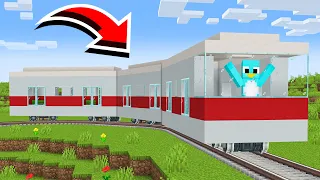 How to Build A Working Train House in Minecraft