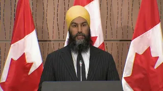 NDP Leader Jagmeet Singh speaks with reporters ahead of COVID-19 special committee meeting