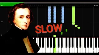 Chopin - Waltz in A Minor ( B.150, Op. Posth) - Easy Piano Music - SLOW
