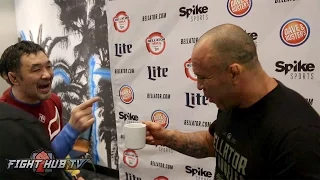 Sakuraba & Wanderlei Silva mess around as fans show Saku love!