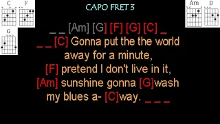 Knee Deep by the Zac Brown Band guitar play along. Use a Capo on 3rd Fret.