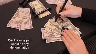 Nadex Counterfeit Pens, Easy Swipe - Gold = Real, Black = Fake, Detect Counterfeit Bills right away!