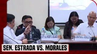 Morales, may patutsada kay Sen. Estrada nang kwestiyunin ang kanyang kredibilidad sa pagdinig