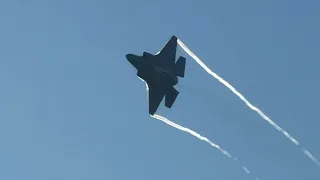 Epic RAAF F35 Handling display - Central Coast Airshow 14 May 2022