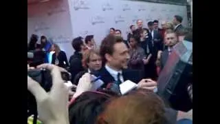 The Avengers. Russian Premiere. Tom Hiddleston signing my Mjelnir!