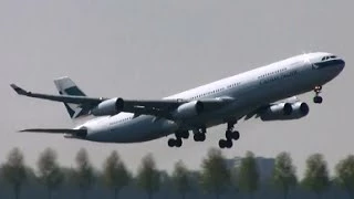 Plane spotting | Heavy planes taking-off from Amsterdam airport Schiphol
