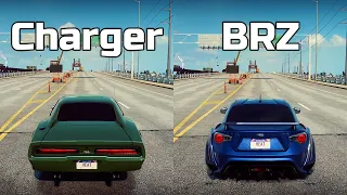 NFS Heat: Dodge Charger vs Subaru BRZ Premium - Drag Race