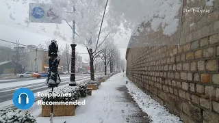 Подборка Seoul Heavy Snow Walk Расслабляющая атмосфера Глубокий сон Белый шум