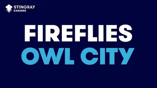 Fireflies in the style of Owl City, karaoke video with lyrics, no lead vocal