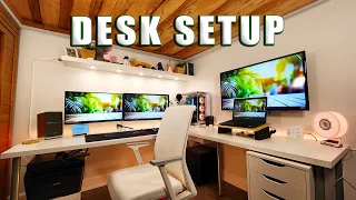 Budget Friendly Desk Setup Makeover - Clean, Functional, Bright and Warm Transformation (2024)