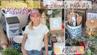 *NEW* SUMMER DECORATE WITH ME! KITCHEN | PATRIOTIC DECOR 2022