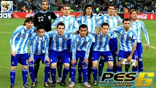 MUNDIAL SUDAFRICA 2010 con ARGENTINA!!|PES 6|Benjaa