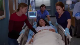 Grey's Anatomy 14x07 baby Cristina ask Meredith to save her